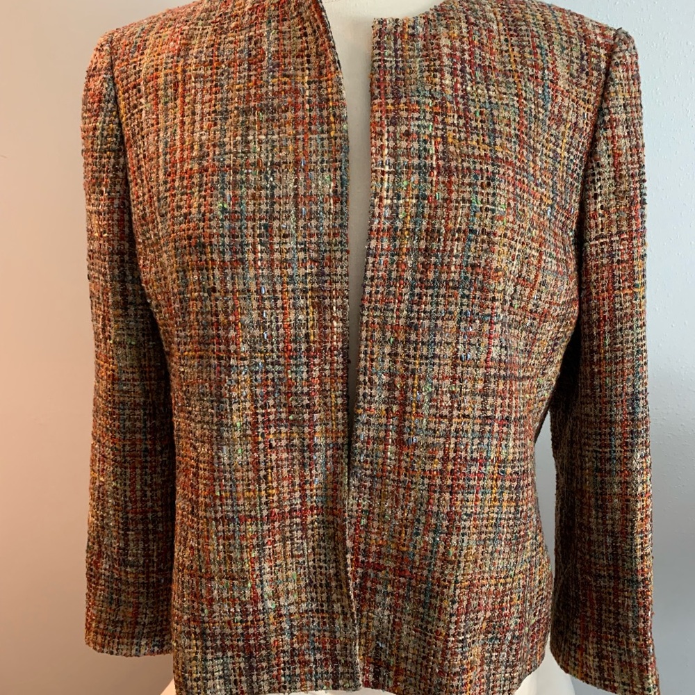 KASPER. Multicolor Tweed Women's Jacket. Size 14. - Picture 2 of 6